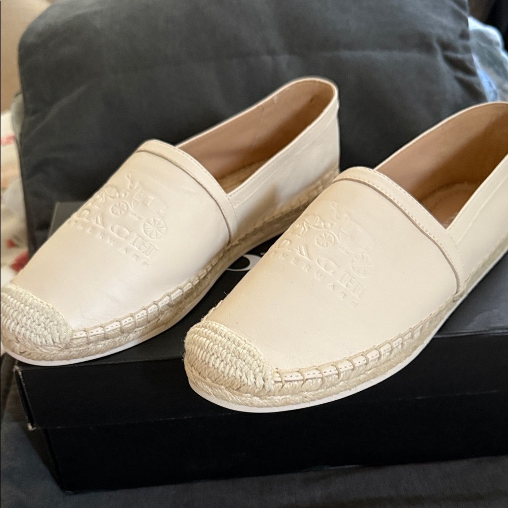 Coach Women's Tan Espadrille Flats